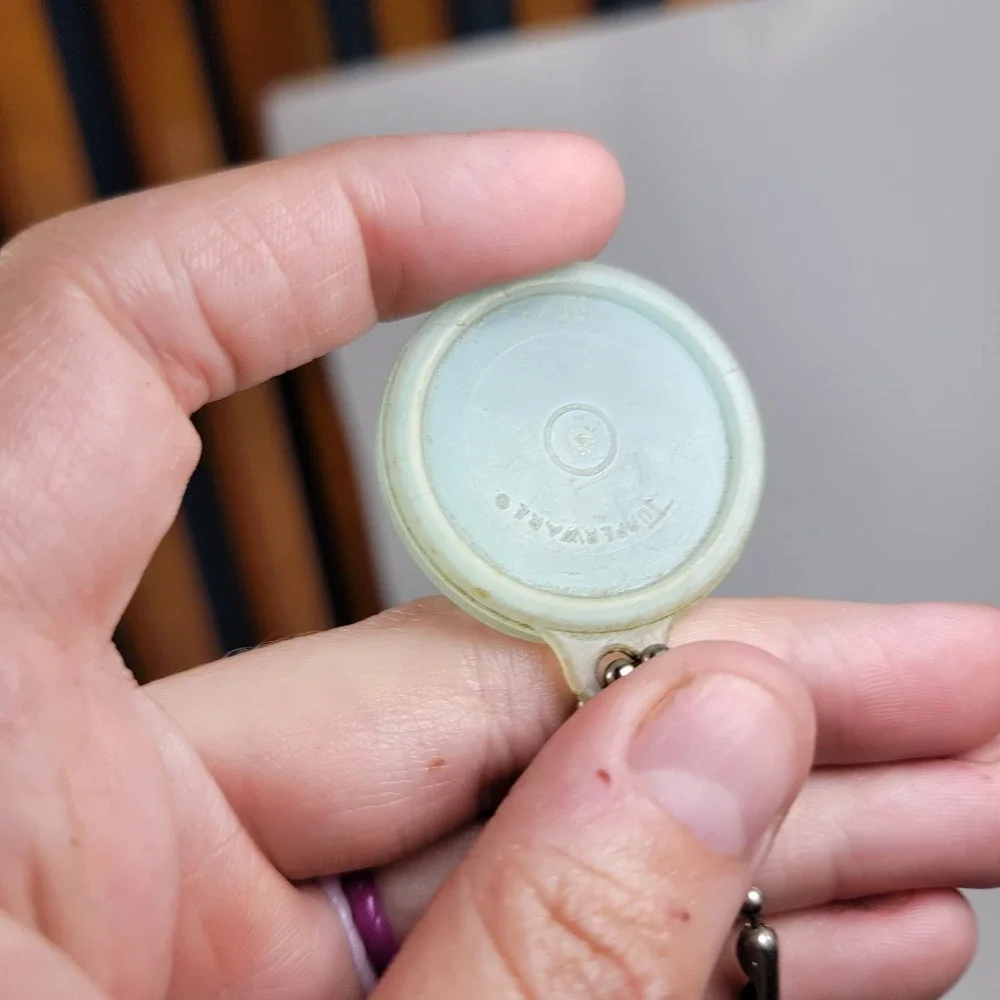 Tupperware Keychain Mini Wonderlier Bowl Sheer Pastel Blue Miniature Vintage 70s